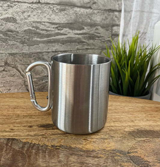 Edelstahl Tasse - 10oz mit Karabiner