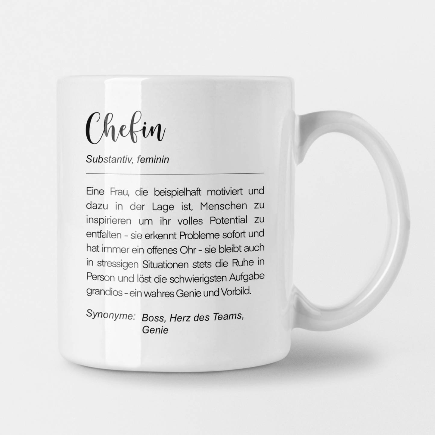 Tasse - Definition "Chefin"