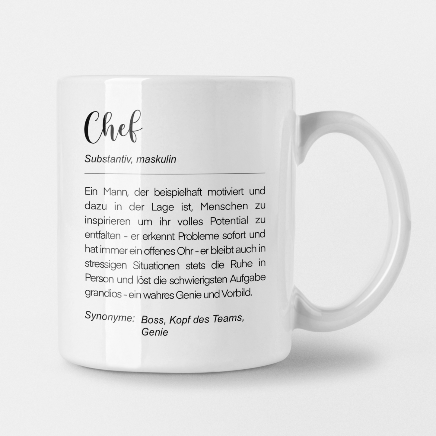 Tasse - Definition "Chef"