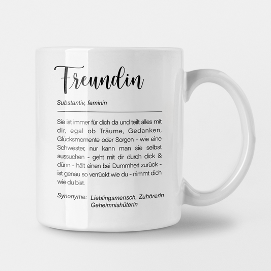 Tasse - Definition "Freundin"