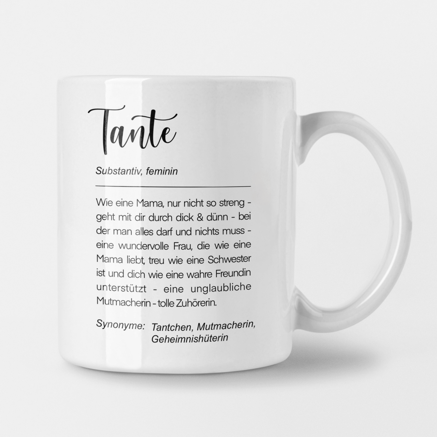 Tasse - Definition "Tante"