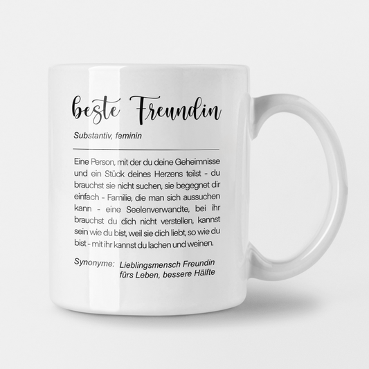 Tasse - Definition "beste Freundin"